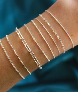 925 Sterling Silver Chain Bracelet ∙ Choose One Style ∙ Dainty Minimal Layering Jewelry ∙ Custom Length Handmade Bracelets ∙ Add a charm